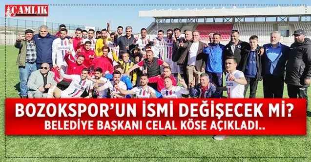 Bölgesel Amatör Lig de yer alacak olan Yozgat Belediyesi Bozokspor isim değişikliğine gitme kararı aldı