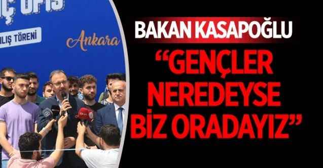 Gençlik ve Spor Bakanı Mehmet Muharrem Kasapoğlu, OSTİM Teknik Üniversitesi Genç Ofis açılışında öğrencilerle bir araya geldi