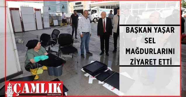 Yenimahalle Belediye Başkanı Fethi Yaşar, sel mağduru vatandaşları ziyaret etti