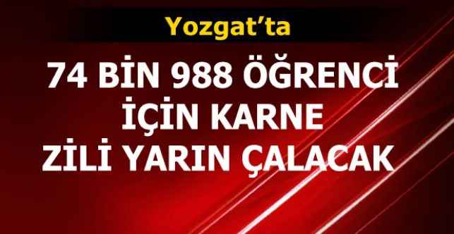 Yozgat'ta 74 bin 988 öğrenci için yarın karne zili çalacak