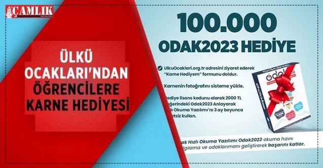 Ülkü Ocakları Eğitim ve Kültür Vakfı Genel Başkanı Ahmet Yiğit Yıldırım, 100 bin öğrenciye karne hediyesi dağıtılacağını duyurdu