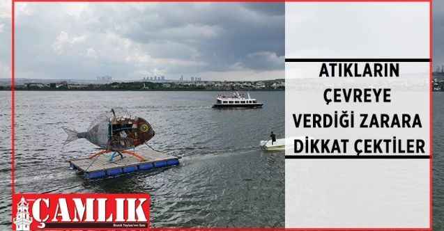 Mogan Gölü’ne bırakılan atıklar sanat eserine dönüştürüldü