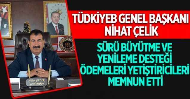TÜDKİYEB Genel Başkanı Nihat Çelik, sürü büyütme ve yenileme desteği hakkında açıklamalarda bulundu