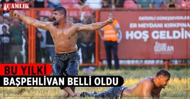 Cengizhan Şimşek, Mustafa Taş'ı mağlup ederek Kırkpınar'ın bu yılki başpehlivanı oldu