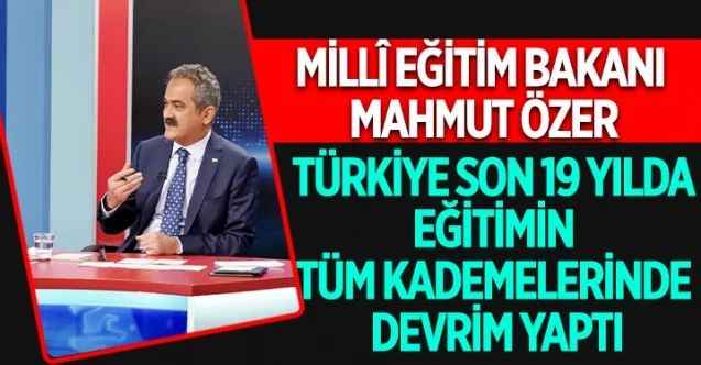 Millî Eğitim Bakanı Mahmut Özer, katıldığı canlı yayın programında eğitim gündemine ilişkin değerlendirmelerde bulundu