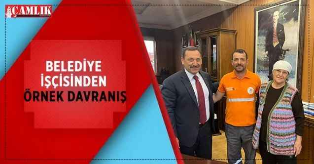Etimesgut Belediyesi temizlik işçisi bulduğu çantayı sahibine teslim etti