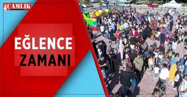 Pursaklar Belediyesi tarafından ikincisi düzenlenen Çocuk Şenliğinde, çocuklar doyasıya eğleniyor