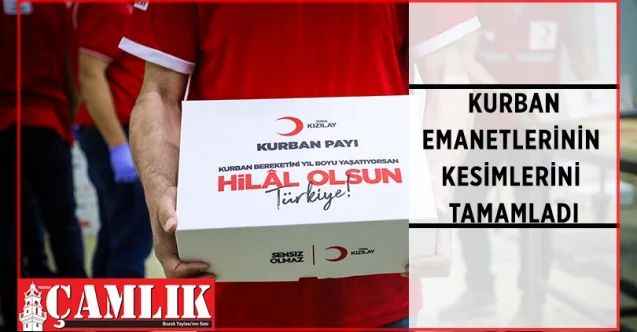 Kızılay Vekaletle Kurban Kesim Kampanyası ile vekaleti alınan 149 bin 860 hisselik kurbanın kesim işlemleri gerçekleştirildi