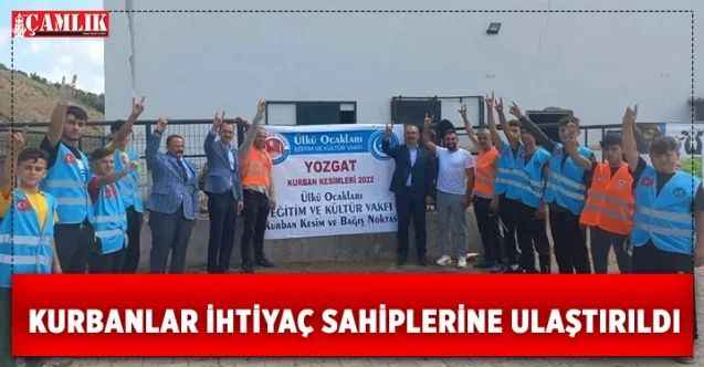 Yozgat Ülkü Ocakları Kurbanları Yerine Ulaştırdı