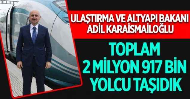 Ulaştırma ve Altyapı Bakanı Adil Karaismailoğlu, Kurban Bayramı tatilinde 408 bin vatandaşın trenlerle seyahat ettiğini duyurdu