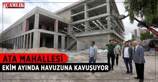 Yenimahalle Belediye Başkanı Fethi Yaşar, Ata Mahallesi Yüzme Havuzu inşaatını denetledi