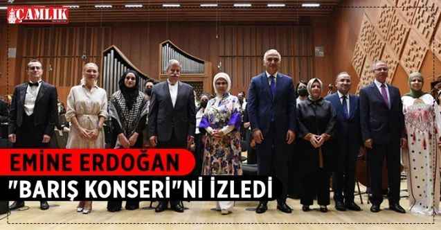 Emine Erdoğan, Filistin Gençlik Orkestrası ve CSO sanatçılarının "Barış Konseri"ni izledi