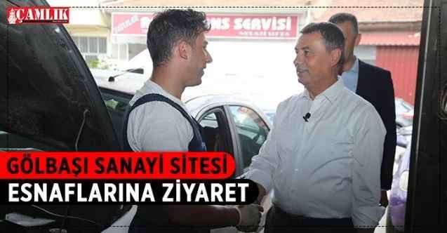 Gölbaşı Belediye Başkanı Ramazan Şimşek, Gölbaşı Sanayi Sitesi'ndeki esnafları ziyaret etti