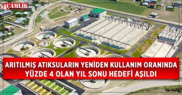 2022 yılı arıtılmış atık suların yeniden kullanım hedefi yılın ilk yarısında yüzde 4.2’ye ulaştı