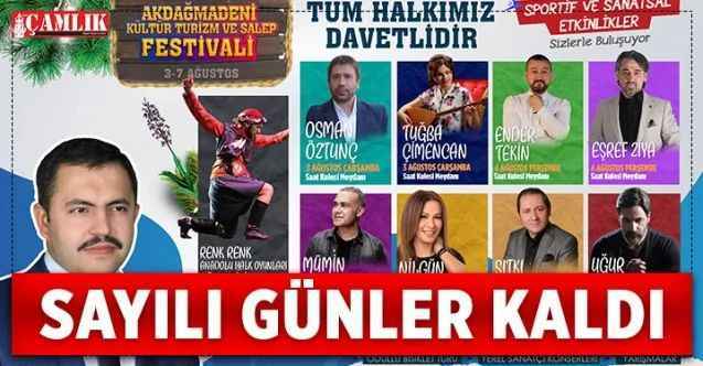 Akdağmadeni Festivaline sayılı günler kaldı