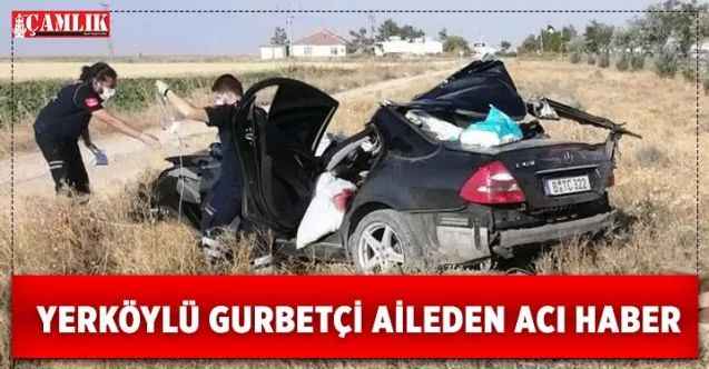 Konya’da tıra çarpan otomobil takla attı. Yerköylü aileden acı haber geldi…