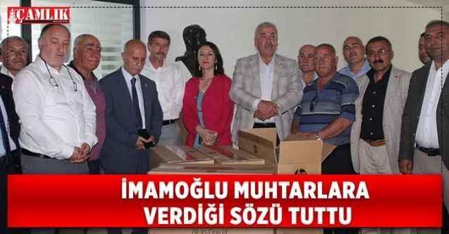 İmamoğlu Yozgatlı muhtarlara sözünü tuttu