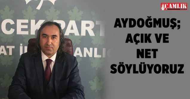 Gelecek Partisi Yozgat İl Başkanı Ömer Aydoğmuş, "Kırmızıçizgimiz terördür"