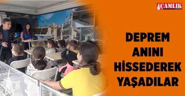 Yozgat'ta Öğrenciler deprem anını simülasyon tırında yaşadı