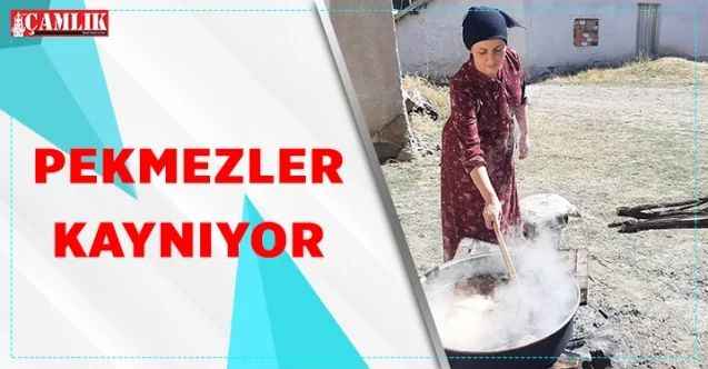 Yozgat'ın Sorgun ilçesinde Pekmez kazanları kaynıyor