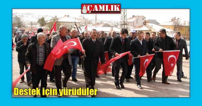 Destek için yürüdüler