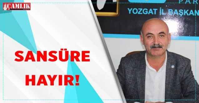 İYİ Parti Yozgat İl Başkanı Katipoğlu, Sansür Yasasına tepki gösterdi
