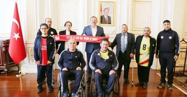 Yozgat Valisi Ziya Polat, Tekerlekli Basketbol 3. liginde mücadele eden Sorgun Engelliler Umut Spor Kulübü Derneğine destek sözü verdi