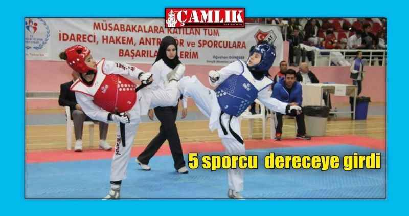 5 sporcu  dereceye girdi