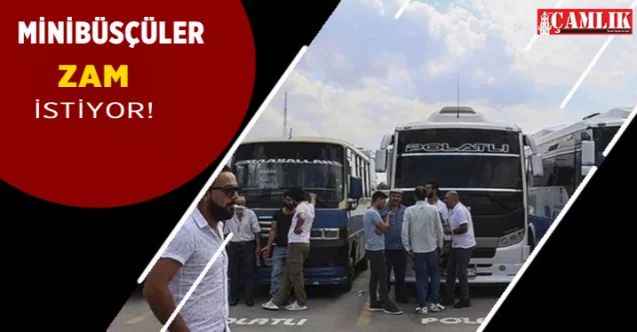 Minibüs şoförleri ücretlere zam için Belediye önünde toplandı!