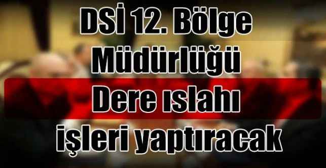 DSİ 12. Bölge Müdürlüğü Dere ıslahı işleri yaptıracak