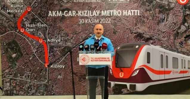 Ulaştırma Bakanı Karaismailoğlu: AKM-Gar-Kızılay Metrosu çok yakında!