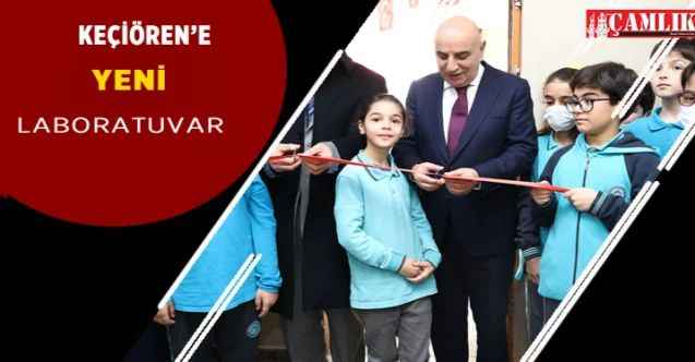 Keçiören Belediye Başkanı Altınok'tan ortaokulda laboratuvar ve kütüphane açılışı