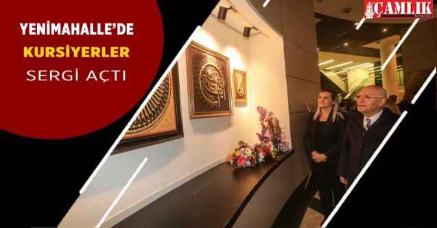 Ankara Yenimahalle'de kursiyerlerin filografi eserleri sergide görücüye çıktı