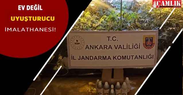 Ankara Şereflikoçhisar'da uyuşturucu imalathanesine baskın!