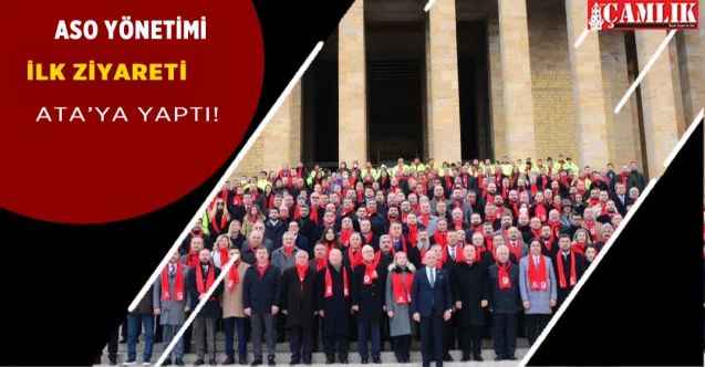 ASO'nun yeni yönetimi ilk ziyareti Atatürk'e yaptı!