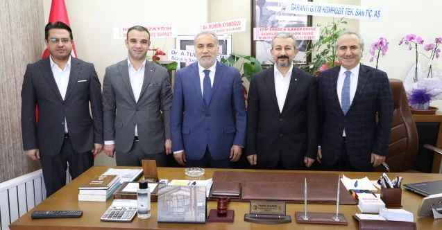 Yozgat Bozok Üniversitesi Rektörü Prof. Dr. Ahmet Karadağ  TSO Yönetim Kurulu Başkanlığına seçilen Taylan Alakoç'u ziyaret etti