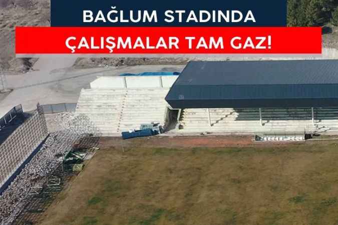 Keçiören Bağlum stadında yenileme çalışmaları devam ediyor