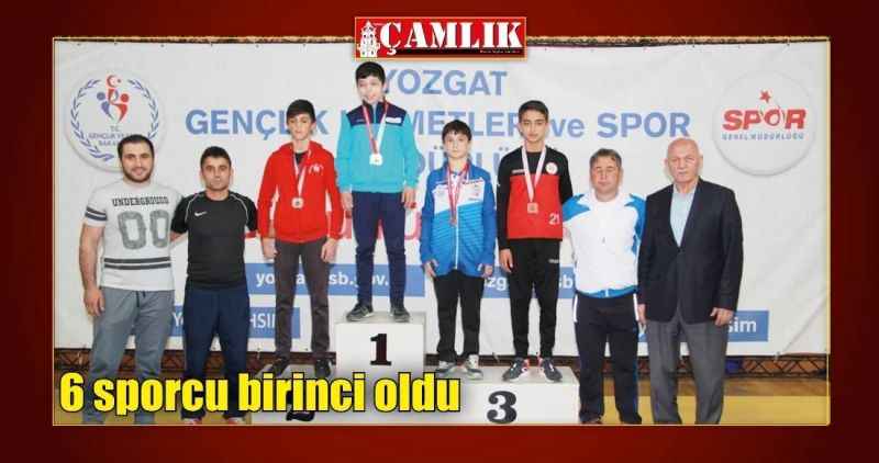 6 sporcu birinci oldu