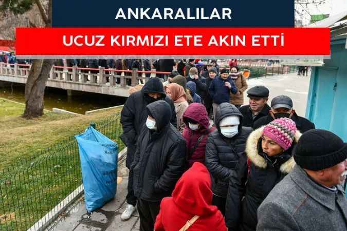 Ankara'da Büyükşehir Belediyesinin ucuz et satışına yoğun ilgi sürüyor!