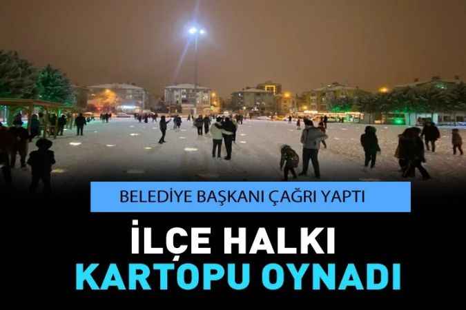 Pursaklar halkı hep birlikte kartopu oynadı!