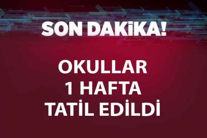 Bakan Özer; Türkiye genelinde okullar 1 Hafta tatil edildi