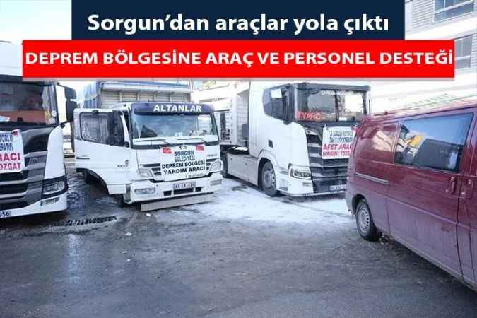 Sorgun'dan deprem bölgesine destek