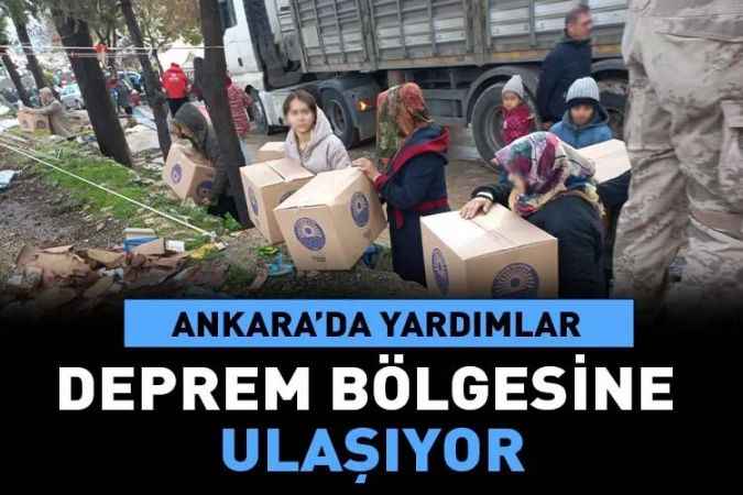 Gölbaşı Belediyesi Depremzedelere  Yardım Eli Uzattı