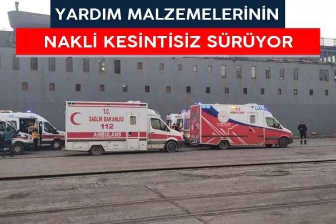 TCG; Yardım Malzemesi Nakli Kesintisiz Devam Ediyor