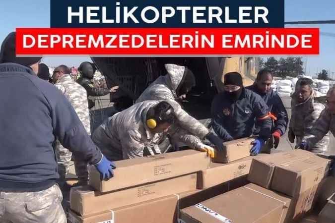 Nakliyeler Depremzedelere Helikopterlerle Ulaştırılıyor