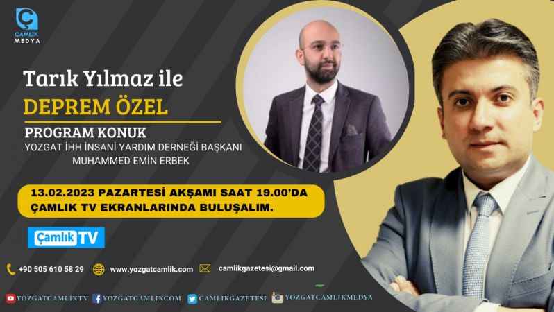 Tarık Yılmaz ile Deprem Özel Programı bu akşam 19.00'de