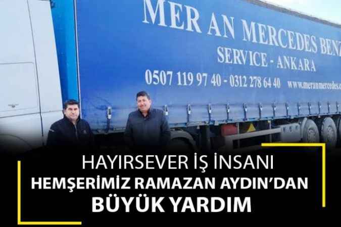 Yozgatlı Hemşerimizden Anlamlı Yardım