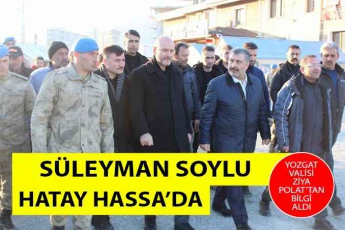 İç İşleri Bakanı Süleyman Soylu Hatay Hassa’da Vali Polat’tan Bilgi Aldı