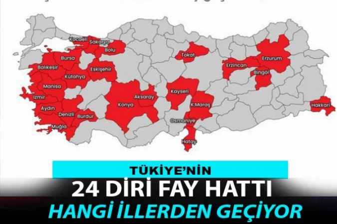 Türkiye'nin diri fay hattı haritası