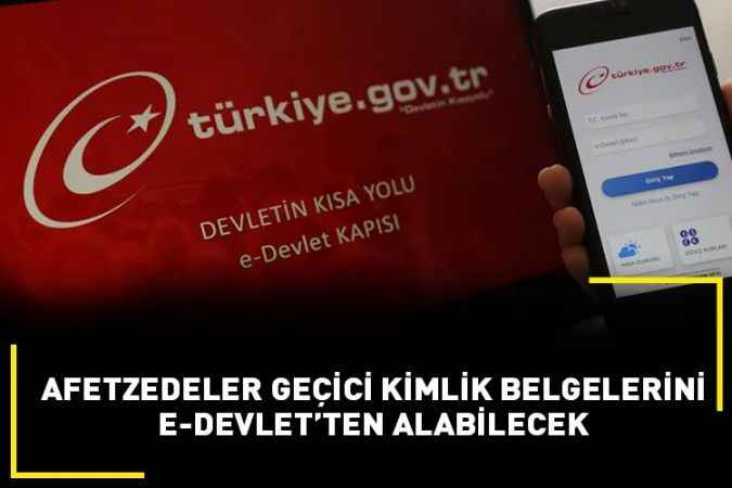 E-Devletten Barkodlu Geçici Kimlik Belgesi
